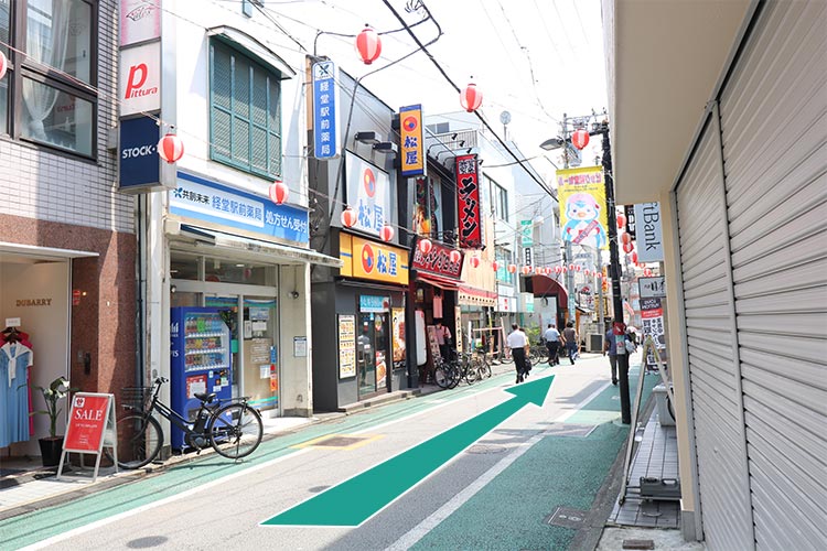3,しばらく進むと、看板が見えてきます
                  